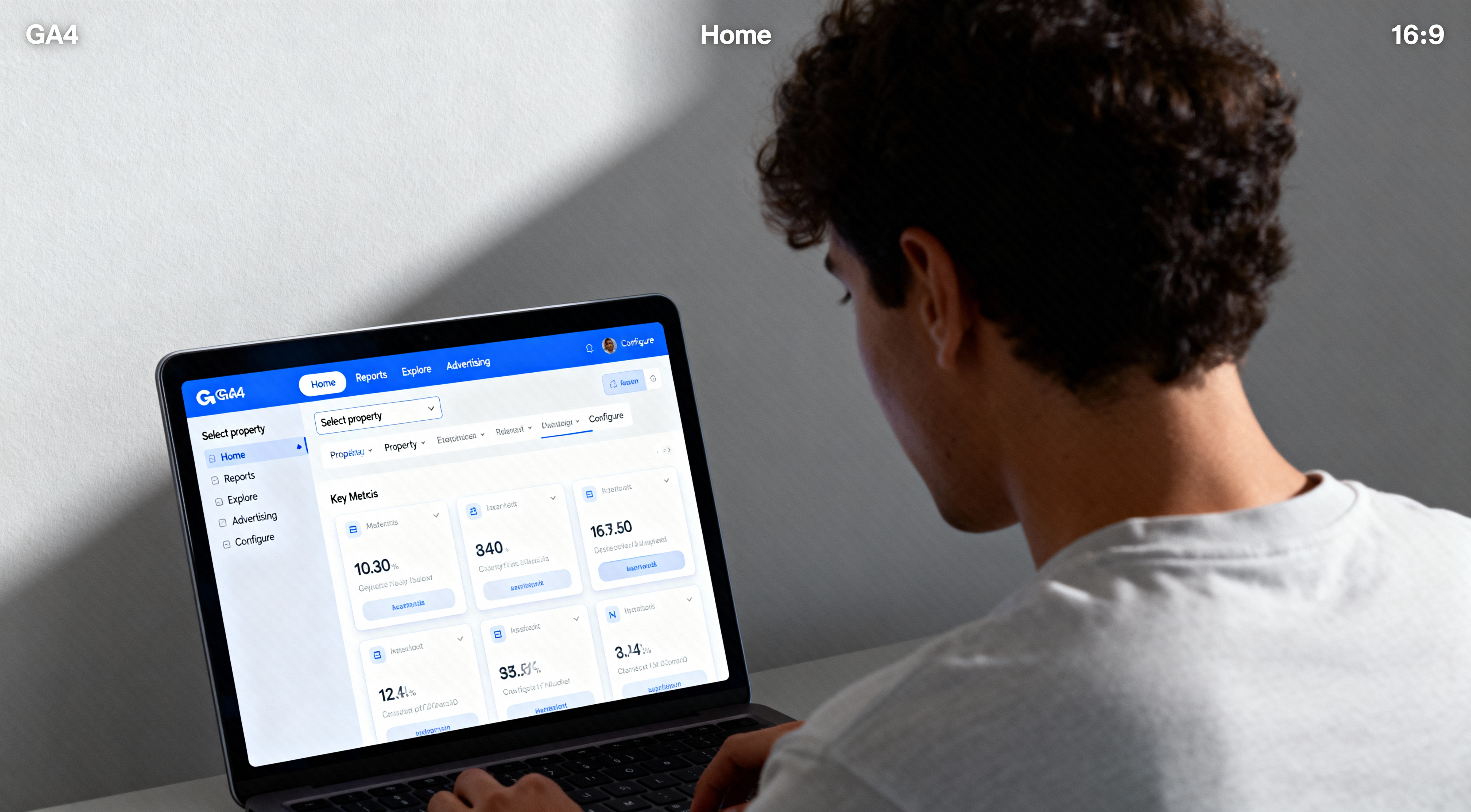 Google Analytics 4 Home Screen Interface