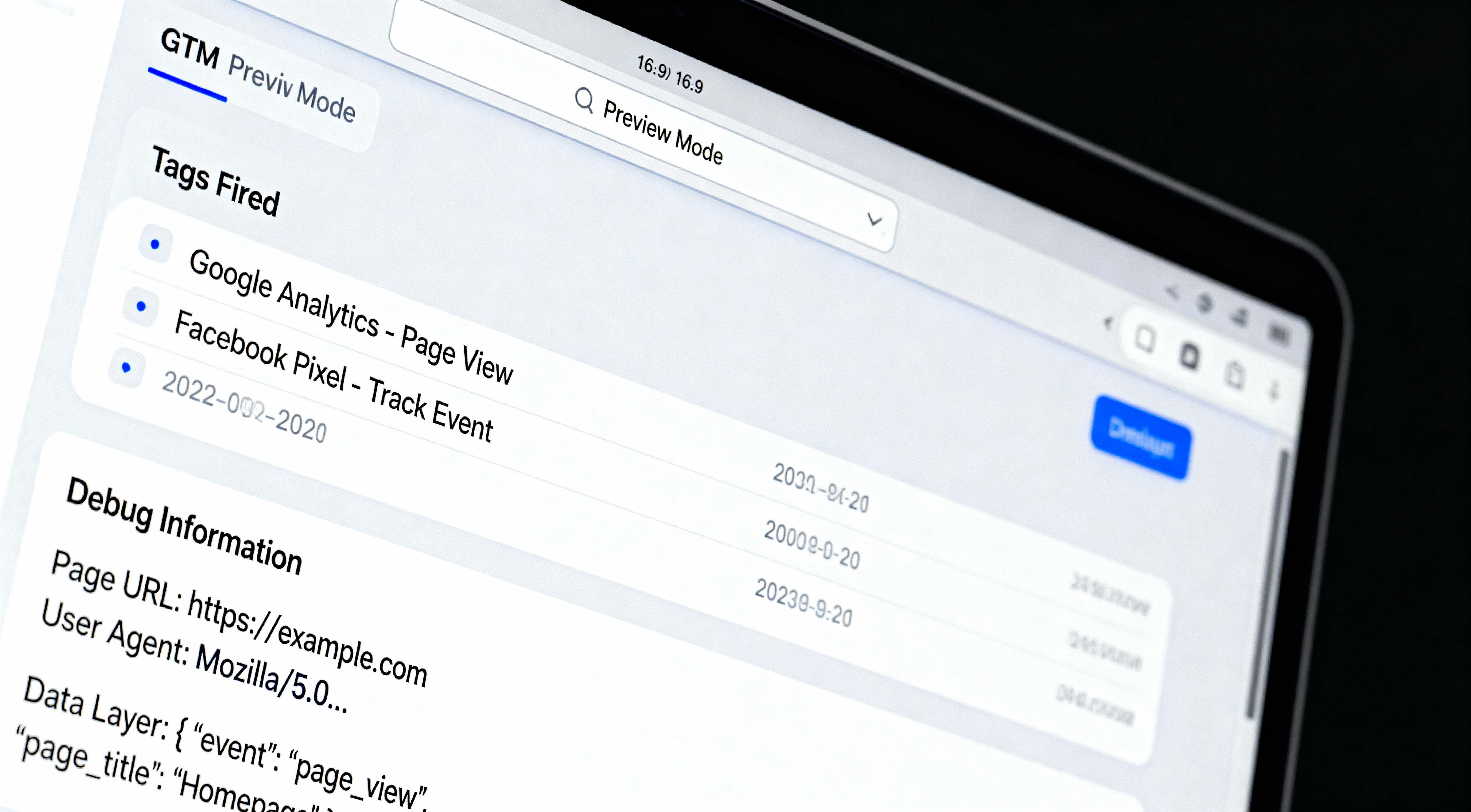 Google Tag Manager Preview and Debug Mode