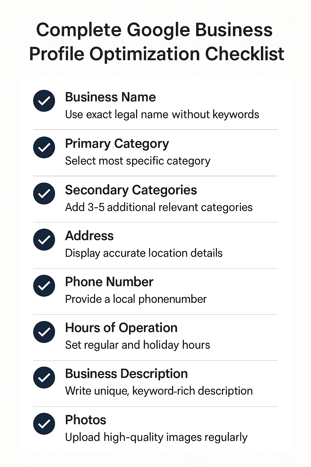 Google Business Profile Optimization Checklist - Complete Setup Guide