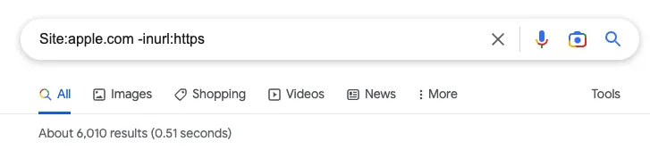 Finding non-HTTPS URLs on domain