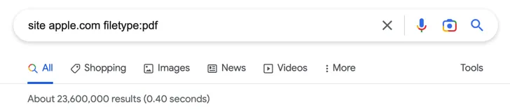 Finding PDF files on domain