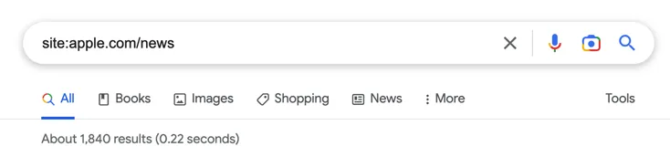 News search results